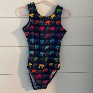 Destira child M elephant gymnastics leotard